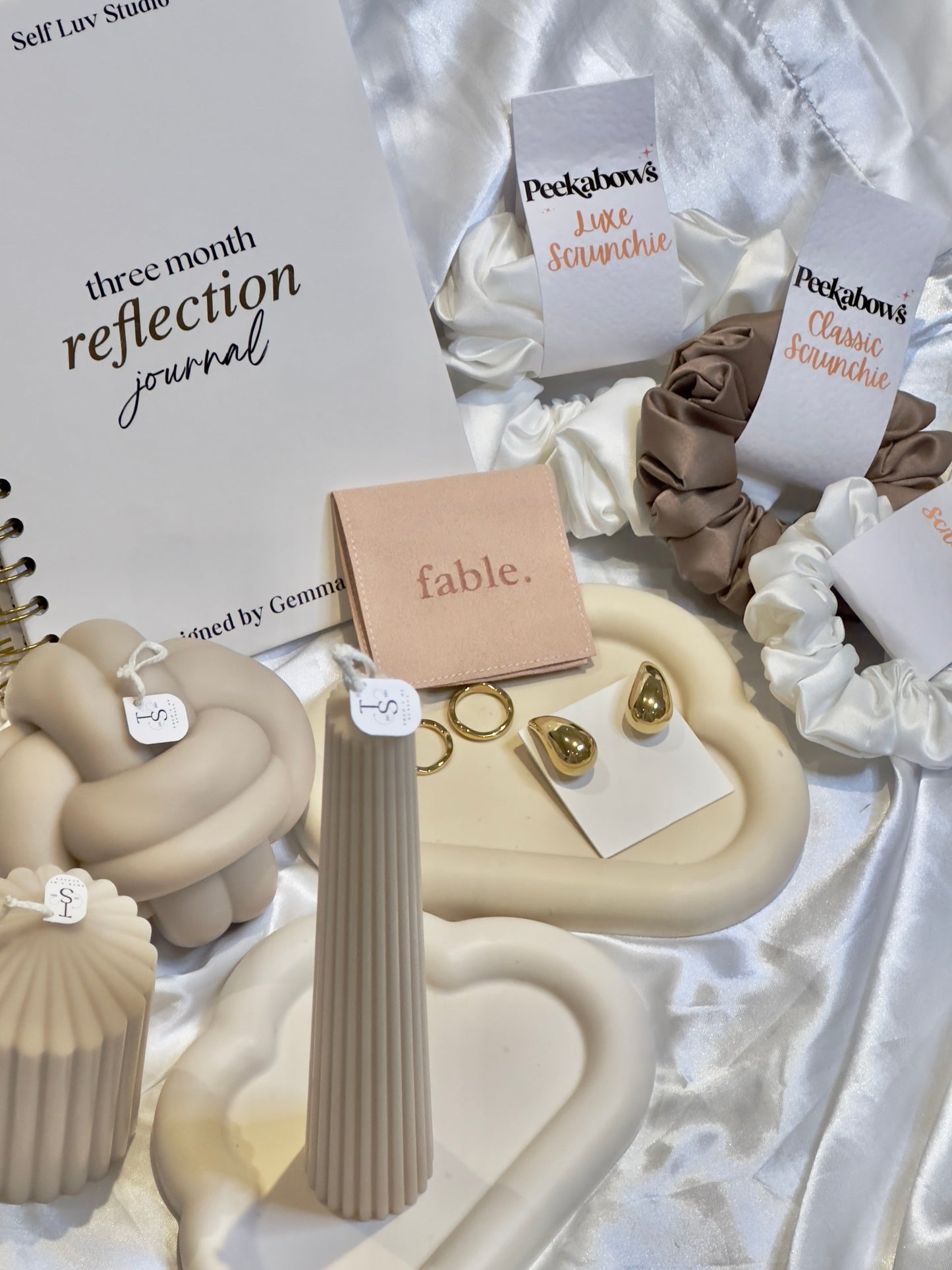 Luxury Clean Girl Aesthetic Box with Wave Ring Set (size 7) - Self Luv Studio UK
