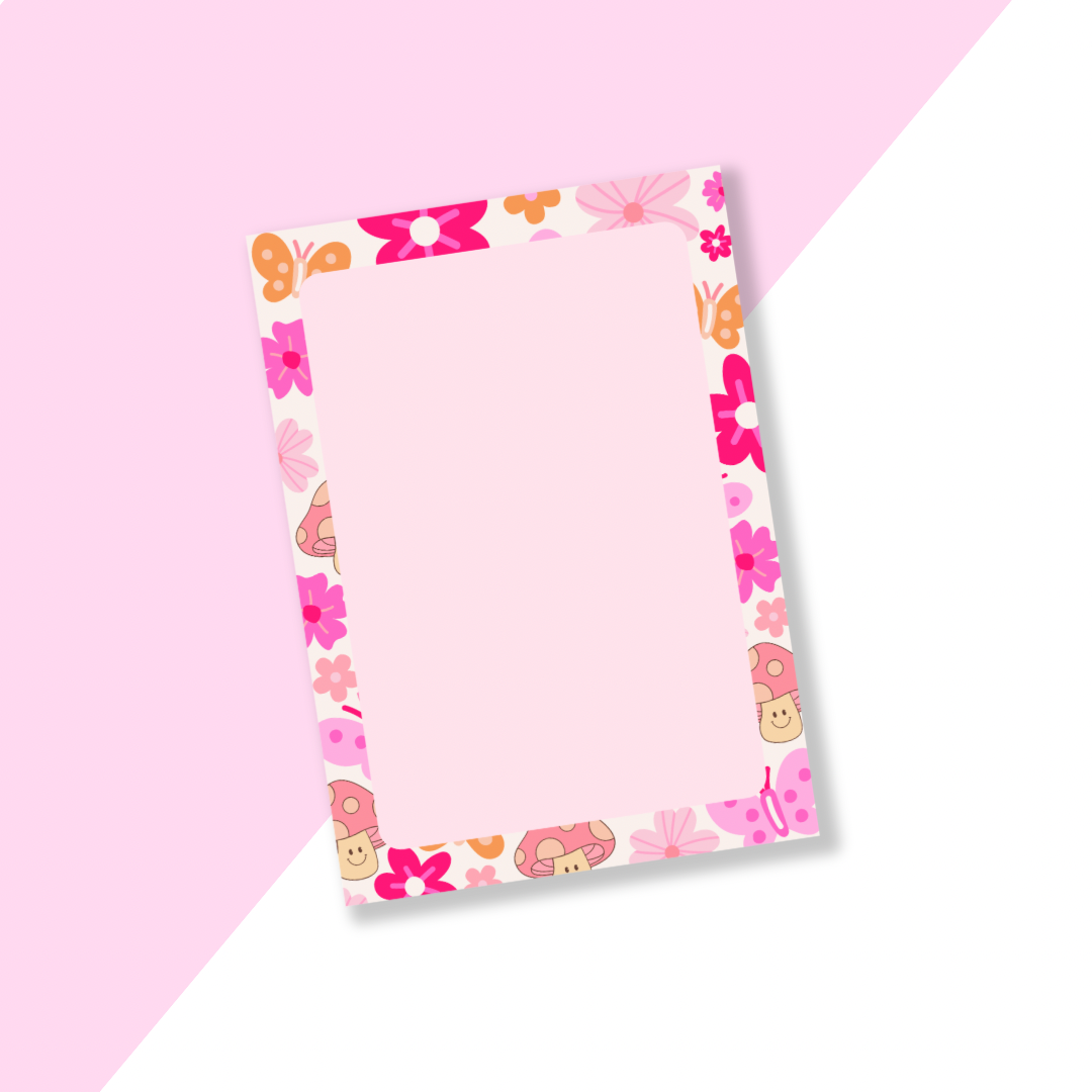 Spring doodles brain dump blank notepad - Self Luv Studio UK