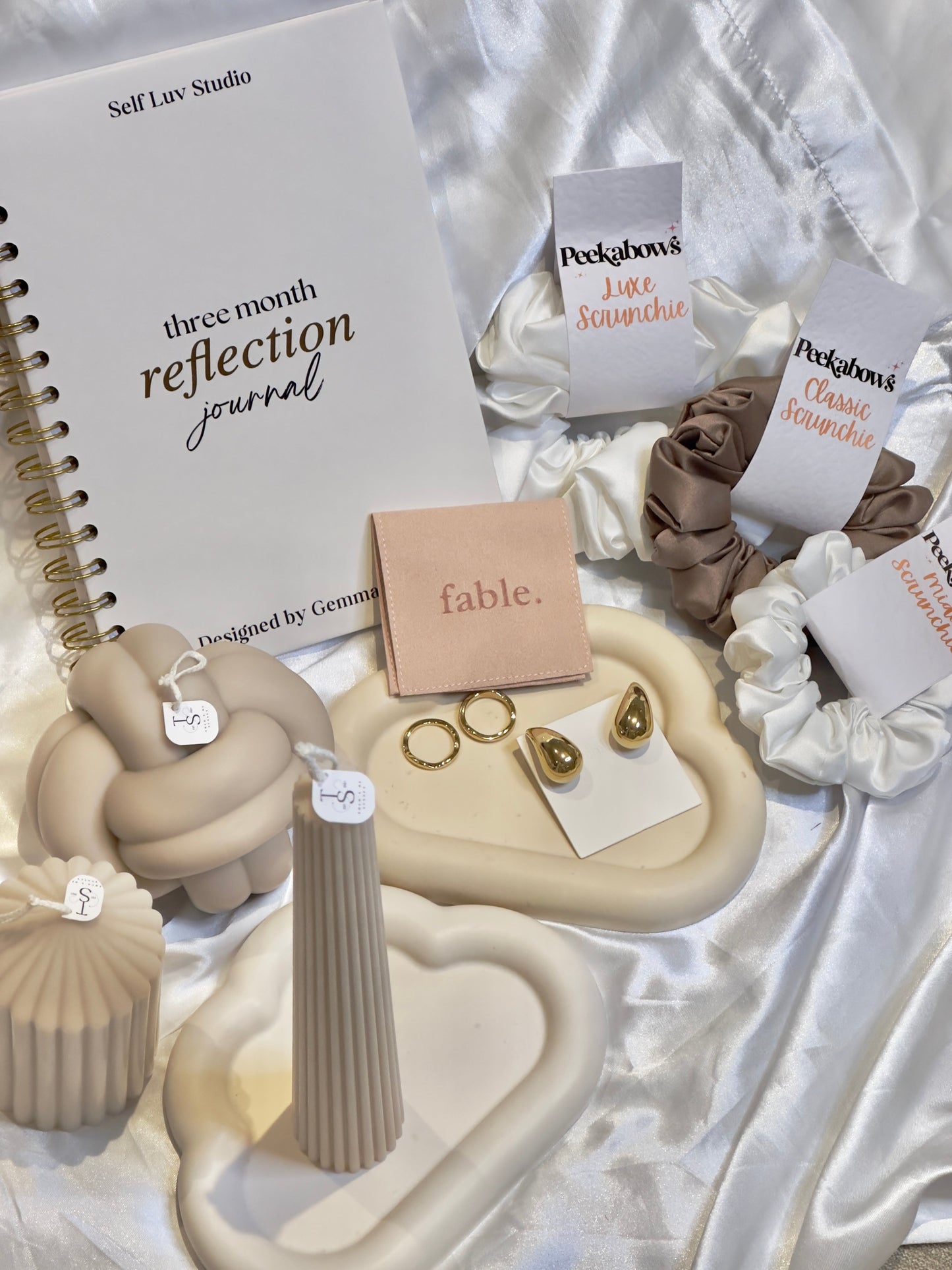 Luxury Clean Girl Aesthetic Box with Wave Ring Set (size 7) - Self Luv Studio UK
